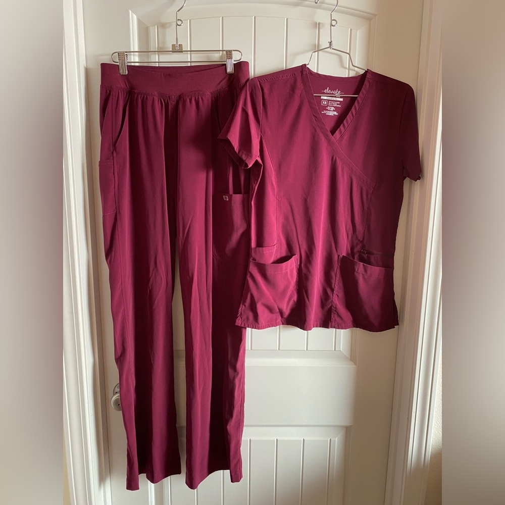 IRG Elevate Scrub Set - Mock Wrap Top + Yoga Waist Pant